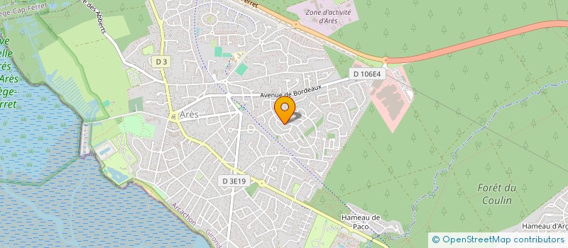 localisation de l'entreprise SCI GPL  ARES