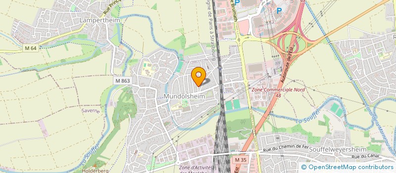 localisation de l'entreprise SCI GPNS  MUNDOLSHEIM