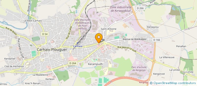 localisation de l'entreprise SCI GPV à CARHAIX-PLOUGUER