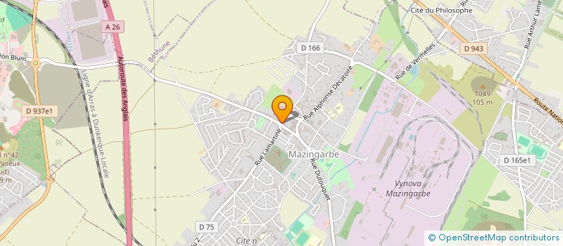 localisation de l'entreprise SCI GRABARZ GUILBERT  MAZINGARBE