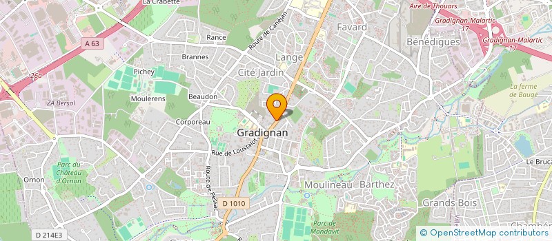 localisation de l'entreprise SCI GRADINOT 33051  GRADIGNAN