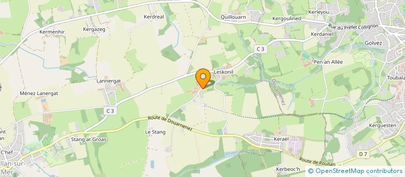 localisation de l'entreprise SCI GRADLON  POULLAN-SUR-MER