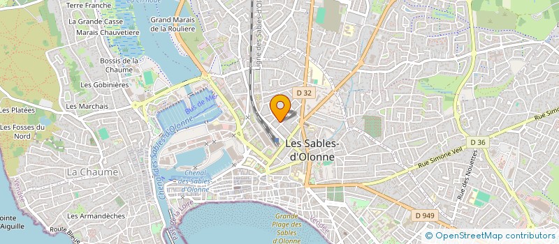 localisation de l'entreprise SCI GRAFF'O à LES SABLES D'OLONNE