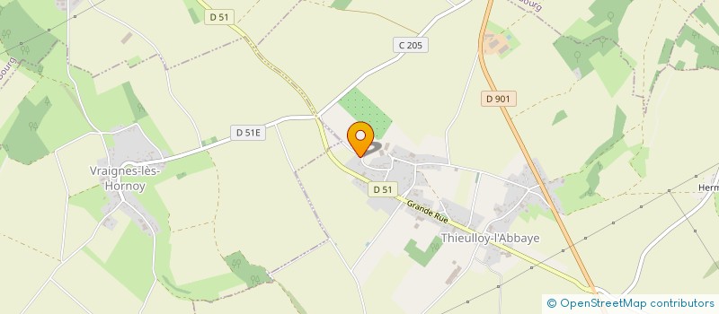 localisation de l'entreprise SCI GRAIN DE BEAUTE  THIEULLOY-L'ABBAYE