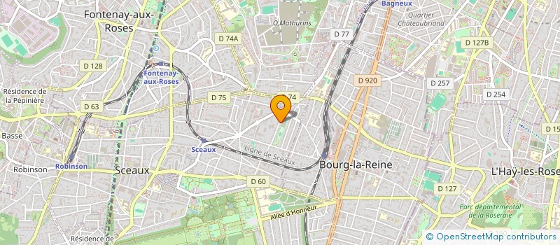 localisation de l'entreprise SCI GRANBELAIR à SCEAUX