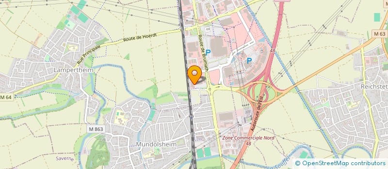 localisation de l'entreprise SCI GRAND PLACE  LAMPERTHEIM