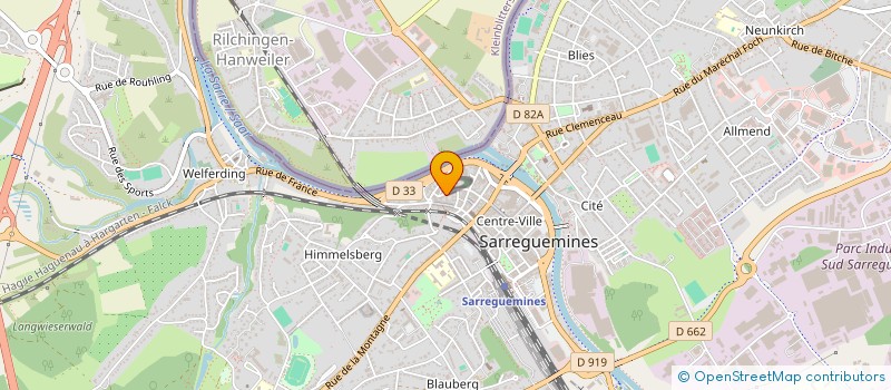 localisation de l'entreprise SCI GRAND'RUE à SARREGUEMINES