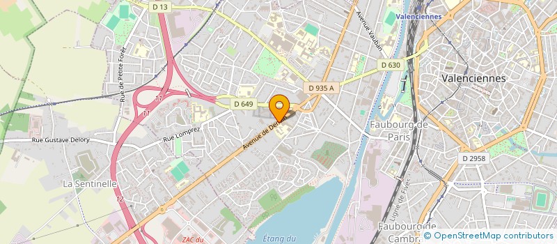 localisation de l'entreprise SCI GRANDPRE à VALENCIENNES