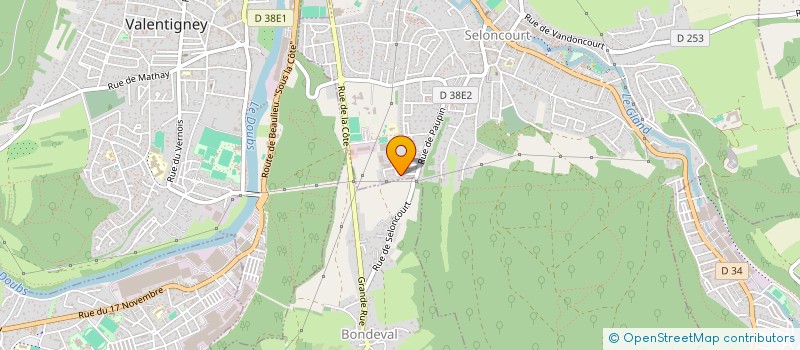 localisation de l'entreprise SCI GRANDTOUT  SELONCOURT