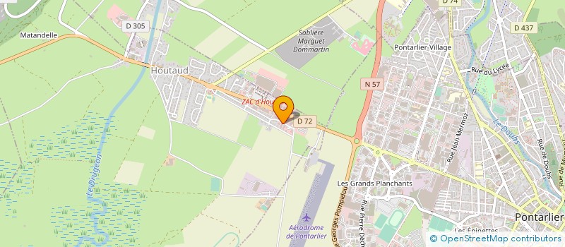 localisation de l'entreprise SCI GRANDVUILLEMIN CARRELAGES  HOUTAUD