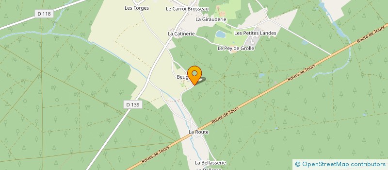 localisation de l'entreprise SCI GRANGE DE LA NOUE  SAINT-BENOIT-LA-FORET