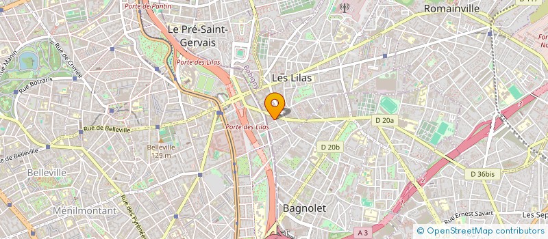 localisation de l'entreprise SCI GRANIER CHASSAGNOLLE à LES LILAS