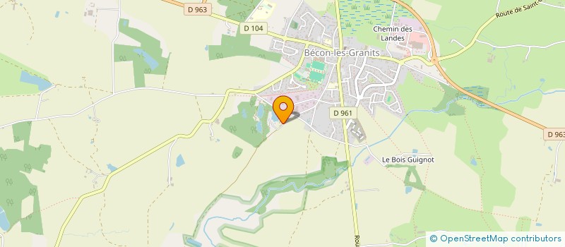 localisation de l'entreprise SCI GRANIT BLEU à BECON-LES-GRANITS