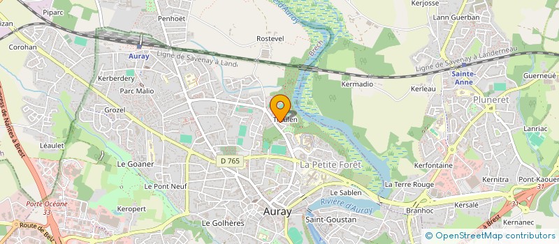 localisation de l'entreprise SCI GRAPHIC à AURAY
