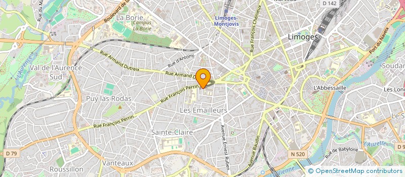 localisation de l'entreprise SCI GRAUMATOU à LIMOGES