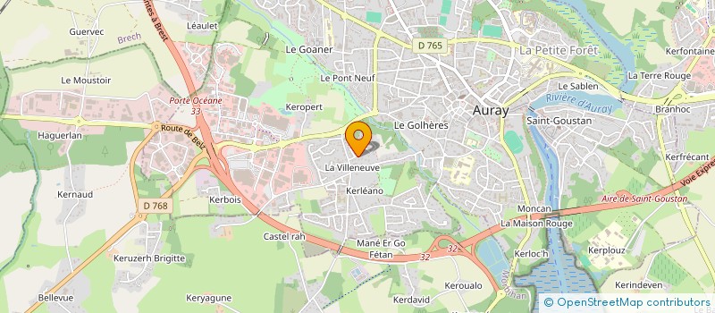 localisation de l'entreprise SCI GRAVAUD-KERSTRAN à AURAY