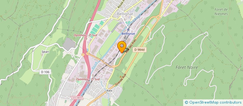 localisation de l'entreprise SCI GREENSON FIVE  BELLIGNAT