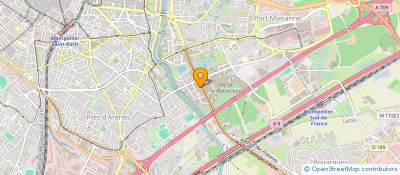 localisation de l'entreprise SCI GREFFE VIA DOMITIA à MONTPELLIER