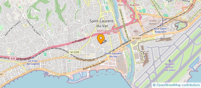 localisation de l'entreprise SCI GREG à SAINT-LAURENT-DU-VAR