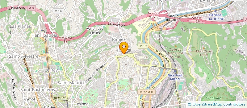 localisation de l'entreprise SCI GREGALEX à NICE