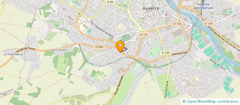 localisation de l'entreprise SCI GRELINETTE & CIE à AUXERRE