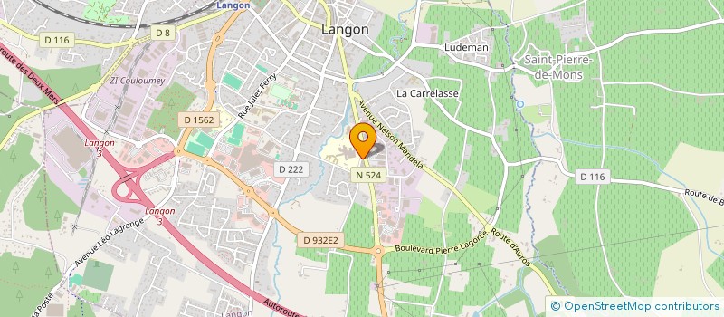 localisation de l'entreprise SCI GRENIER à LANGON
