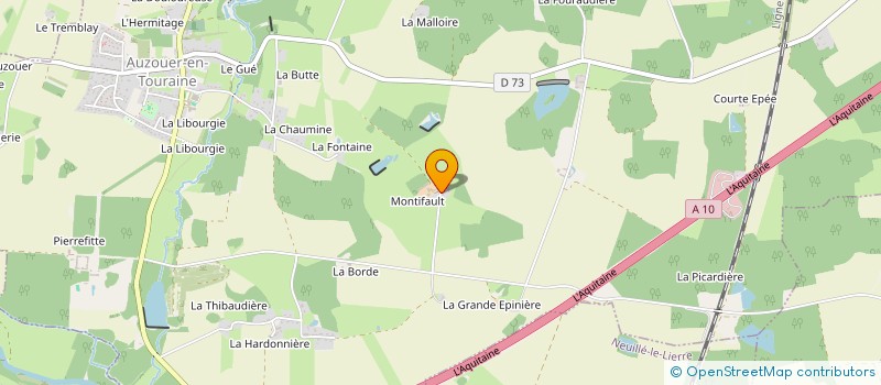 localisation de l'entreprise SCI GRENIER-MONTIFAULT  AUZOUER-EN-TOURAINE