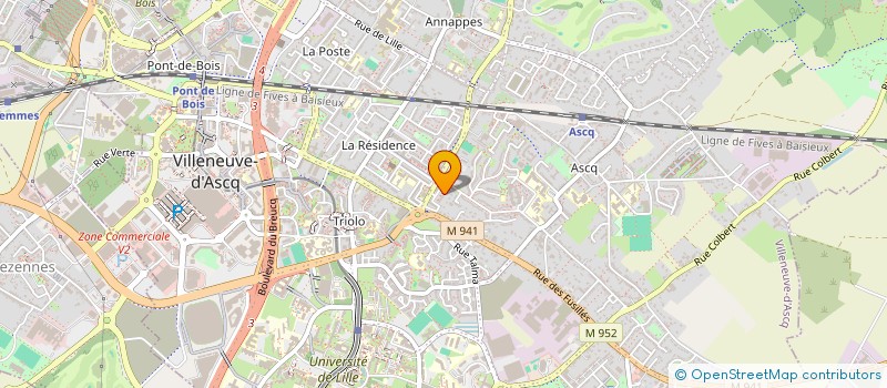 localisation de l'entreprise SCI GRETA à VILLENEUVE-D'ASCQ