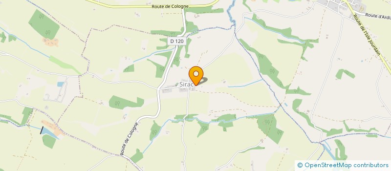 localisation de l'entreprise SCI GRETTA  SIRAC