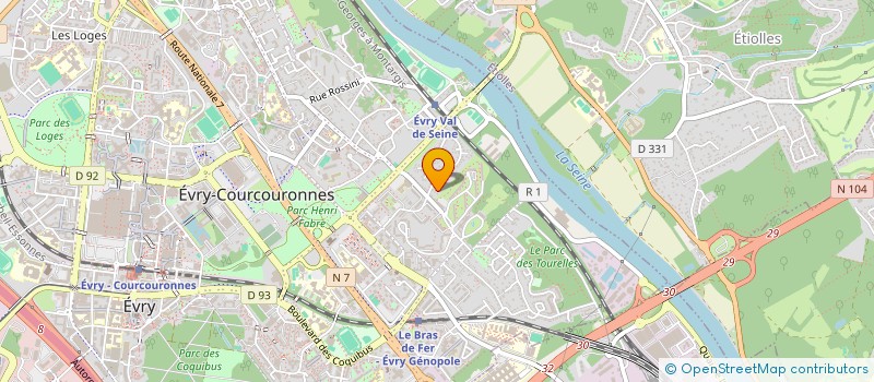 localisation de l'entreprise SCI GRIDEUX à EVRY-COURCOURONNES