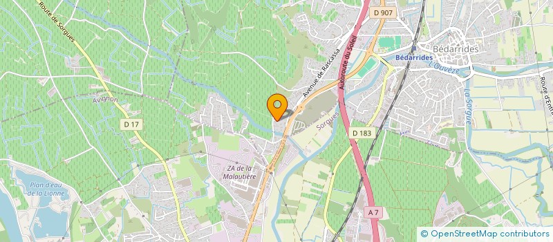 localisation de l'entreprise SCI GRIFFONS  BEDARRIDES