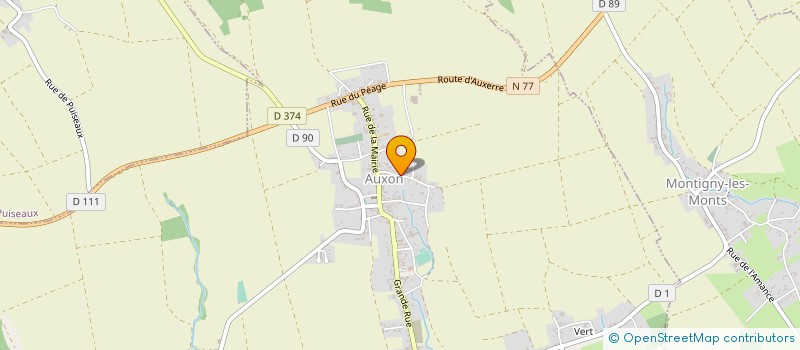 localisation de l'entreprise SCI GRIGIS à AUXON