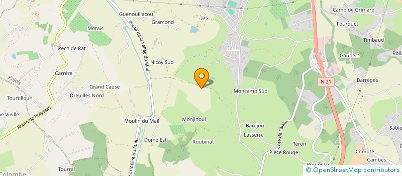 localisation de l'entreprise SCI GRIGOLI  PUJOLS