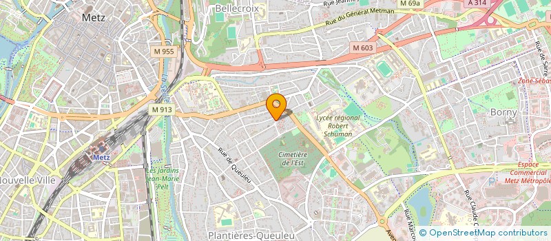 localisation de l'entreprise SCI GRIGY  METZ