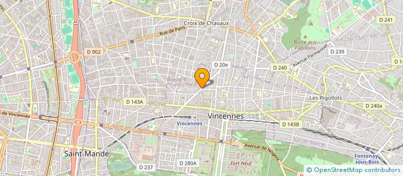 localisation de l'entreprise SCI GRIM à VINCENNES