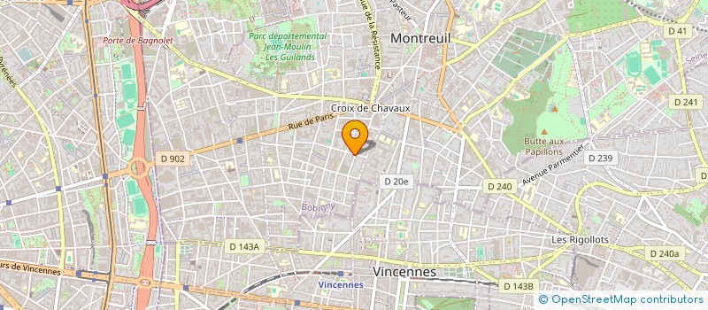localisation de l'entreprise SCI GRIMO à MONTREUIL