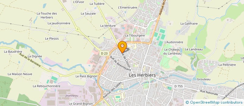 localisation de l'entreprise SCI GRIMPRET à LES HERBIERS