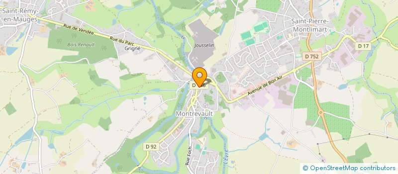 localisation de l'entreprise SCI GRIOTTE à MONTREVAULT-SUR-EVRE