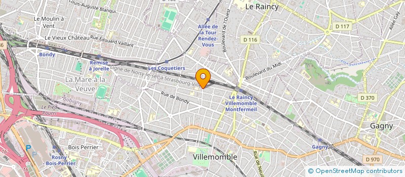 localisation de l'entreprise SCI GRIVES ET TOURTERELLES à VILLEMOMBLE