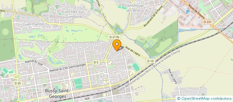 localisation de l'entreprise SCI GRIZZLY  BUSSY-SAINT-GEORGES