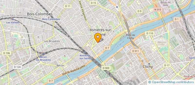localisation de l'entreprise SCI GRIZZLY à ASNIERES-SUR-SEINE