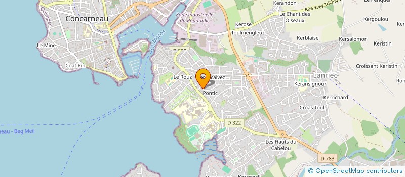 localisation de l'entreprise SCI GROLLEAU  CONCARNEAU