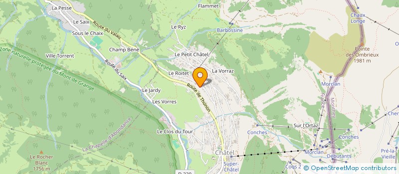 localisation de l'entreprise SCI GROS OURS à CHATEL