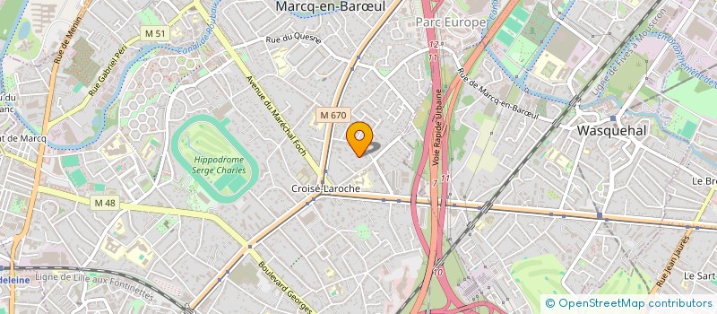 localisation de l'entreprise SCI GROSEILLE à MARCQ-EN-BARŒUL