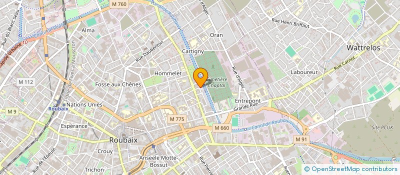 localisation de l'entreprise SCI GROUPE BOULANGER  ROUBAIX