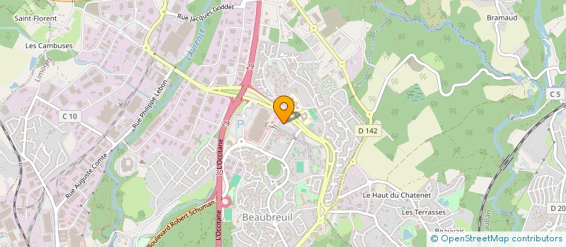 localisation de l'entreprise SCI GROUPE MEDICAL BEAUBREUIL à LIMOGES
