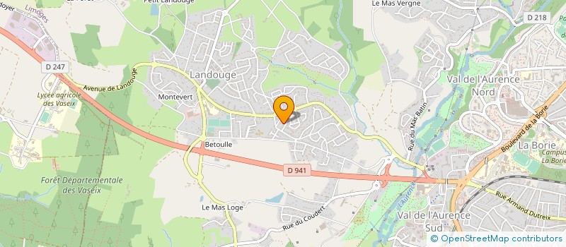 localisation de l'entreprise SCI GROUPE MEDICAL DE LANDOUGE à LIMOGES