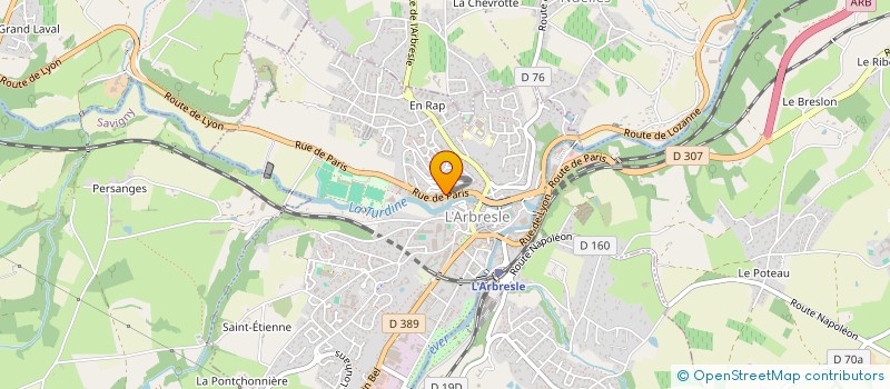 localisation de l'entreprise SCI GROUPE MEDICAL DE SPECIALISTES  L ARBRESLE