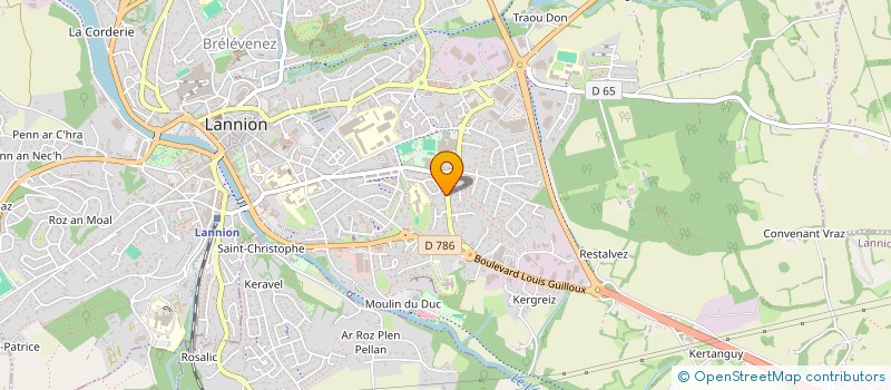 localisation de l'entreprise SCI GROZA  LANNION