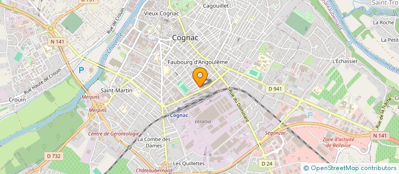 localisation de l'entreprise SCI GRUEL à COGNAC